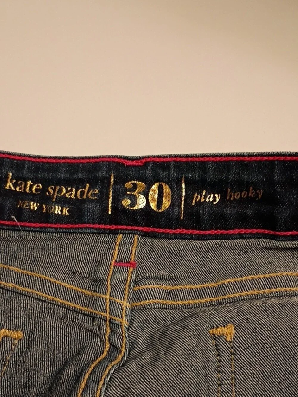 kate spade Dark Blue Bootcut Jeans with Contrast Stitching